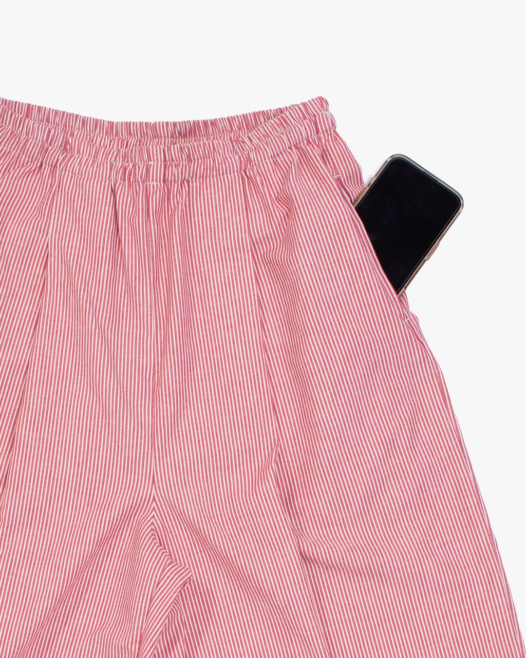 Kiriko x ToK, Lantern Pants, Tsumugi Weave, Red and White