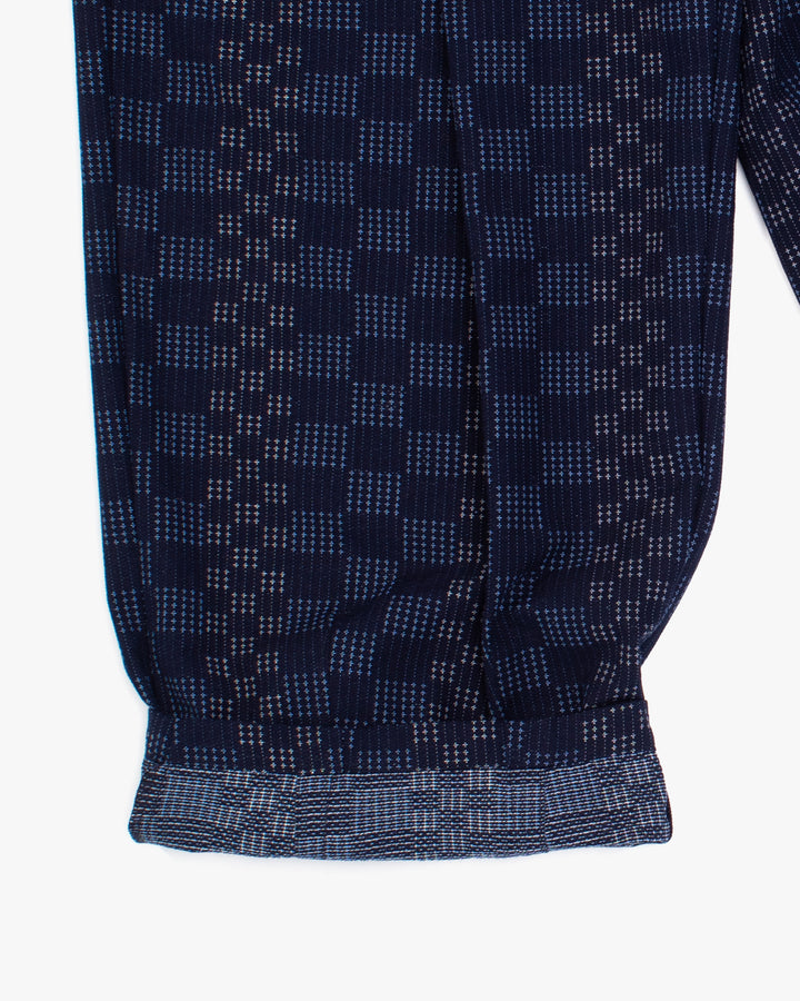 Kiriko x ToK, Lantern Pants, Indigo with Blue and White Jyuji