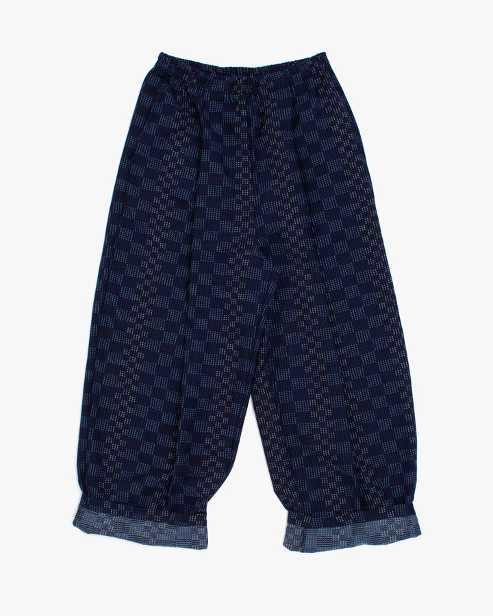 Kiriko x ToK, Lantern Pants, Indigo with Blue and White Jyuji