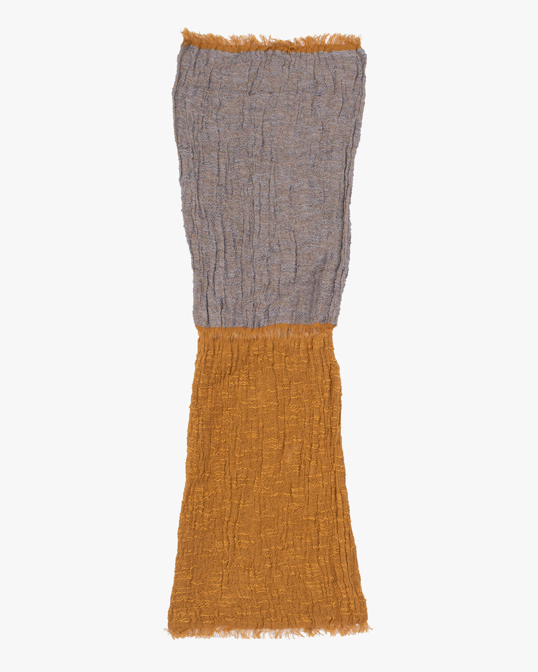 Kobo Oriza Knit Cap, Multi Functional, Cotton, Split Mustard and Dark Gray, 9˝