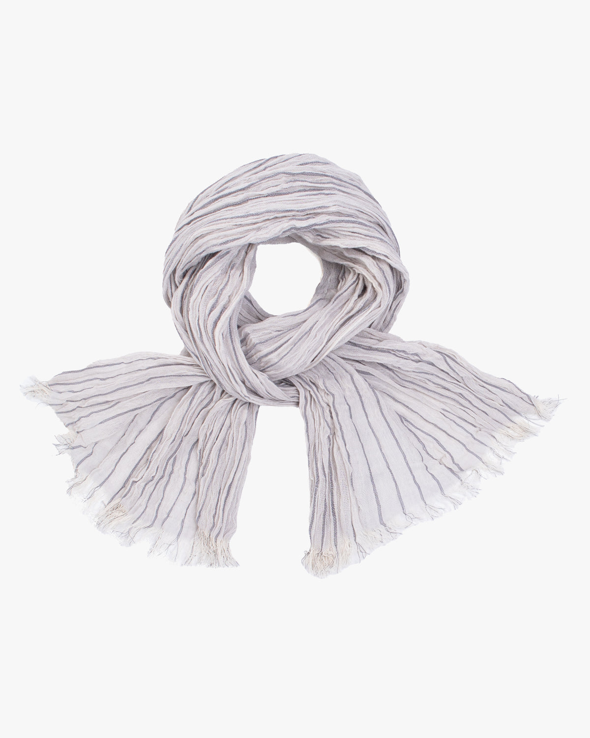 Kobo Oriza Scarf, Linen Cotton Tenugui, Ice Gray