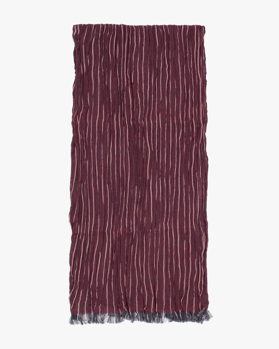 Kobo Oriza Scarf, Linen Cotton Tenugui, Wine Red