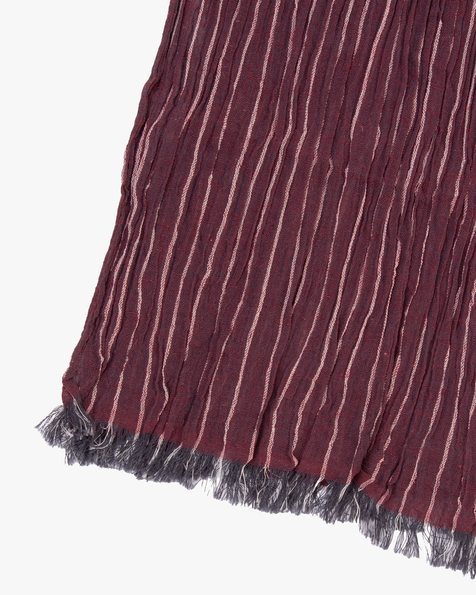 Kobo Oriza Scarf, Linen Cotton Tenugui, Wine Red