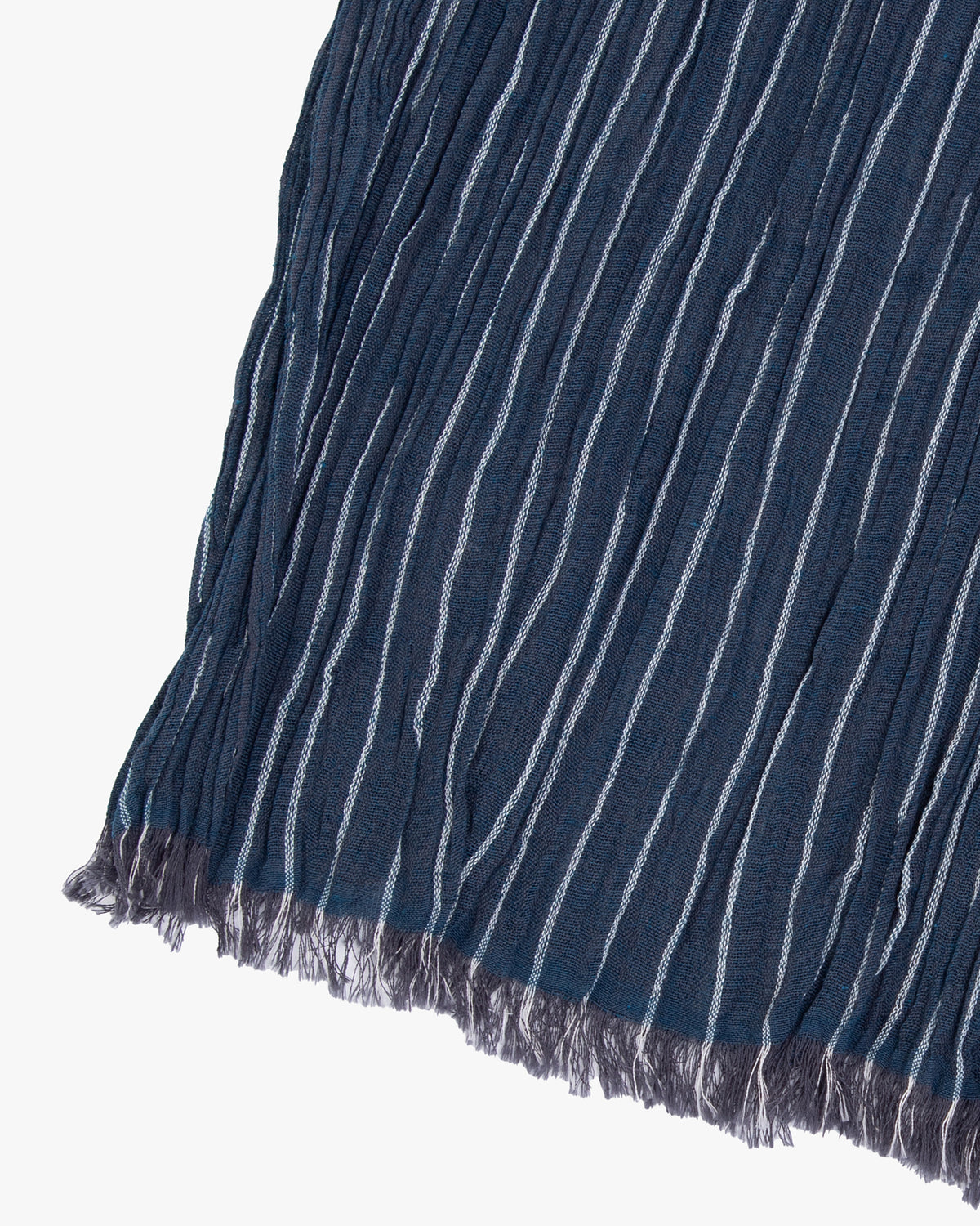 Kobo Oriza Scarf, Linen Cotton Tenugui, Indigo