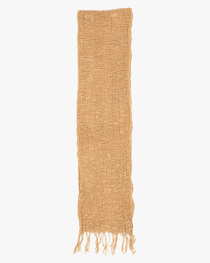 Kobo Oriza Muffler, Slim and Light Mojiri Weave, Mustard