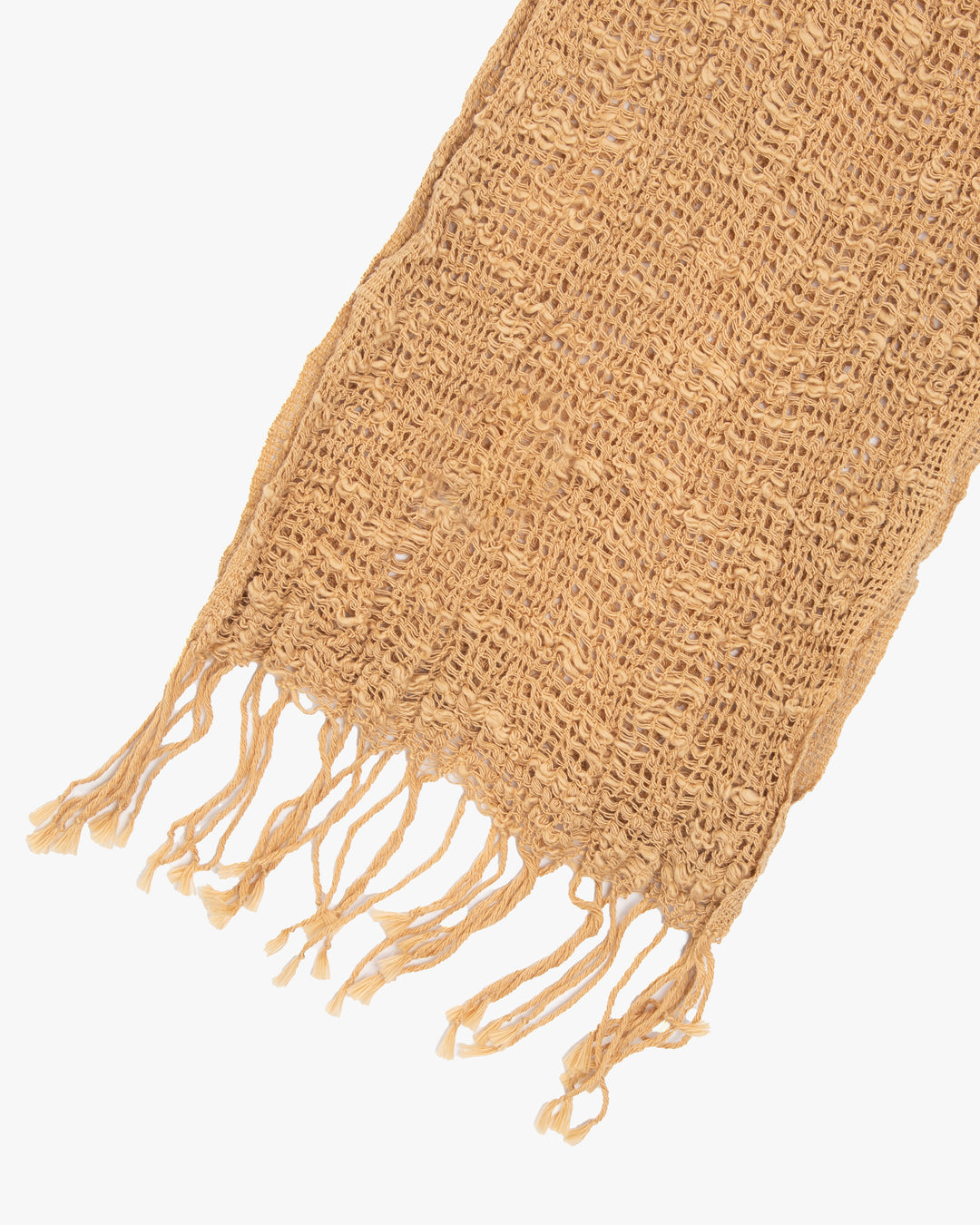 Kobo Oriza Muffler, Slim and Light Mojiri Weave, Mustard