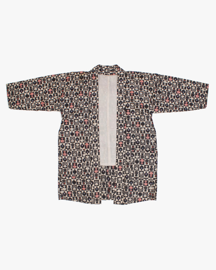 Kiriko Custom, Altered Haori Jacket, Meisen, Abstract Multi Pattern