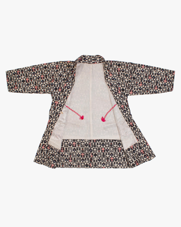 Kiriko Custom, Altered Haori Jacket, Meisen, Abstract Multi Pattern