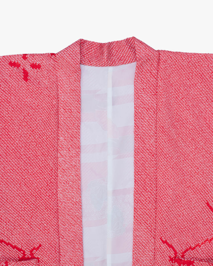 Kiriko Custom, Altered Haori Jacket, Full Shibori, Hishi Jyuji