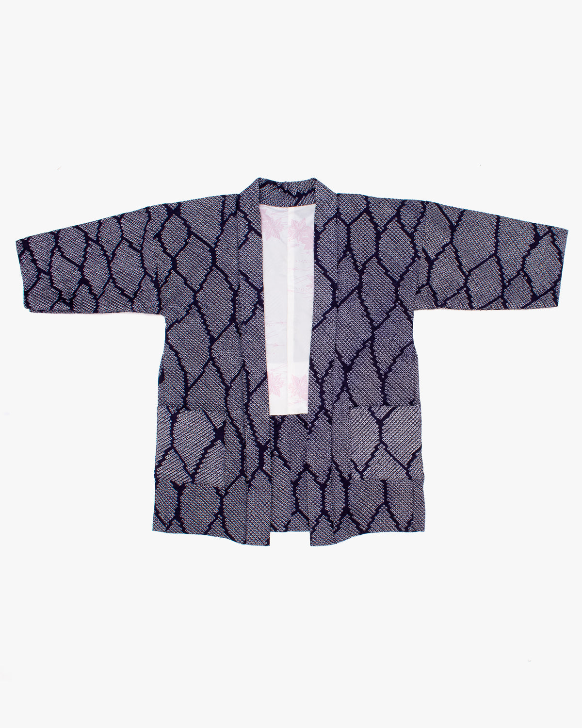 Kiriko Custom, Altered Haori Jacket, Full Shibori, Ami