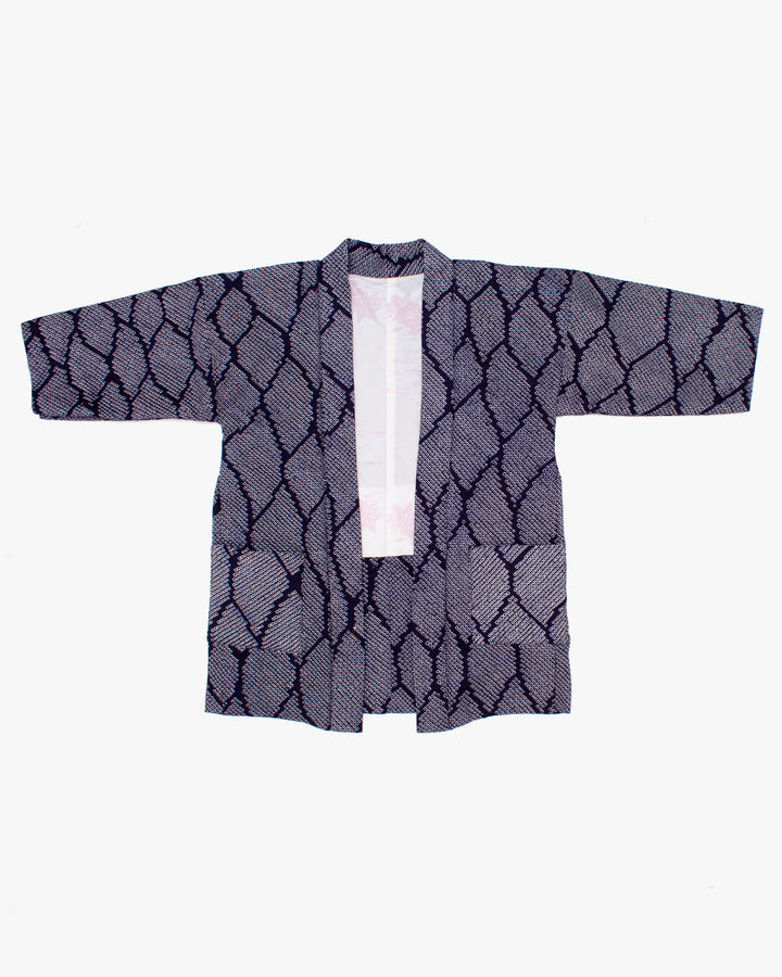 Kiriko Custom, Altered Haori Jacket, Full Shibori, Ami
