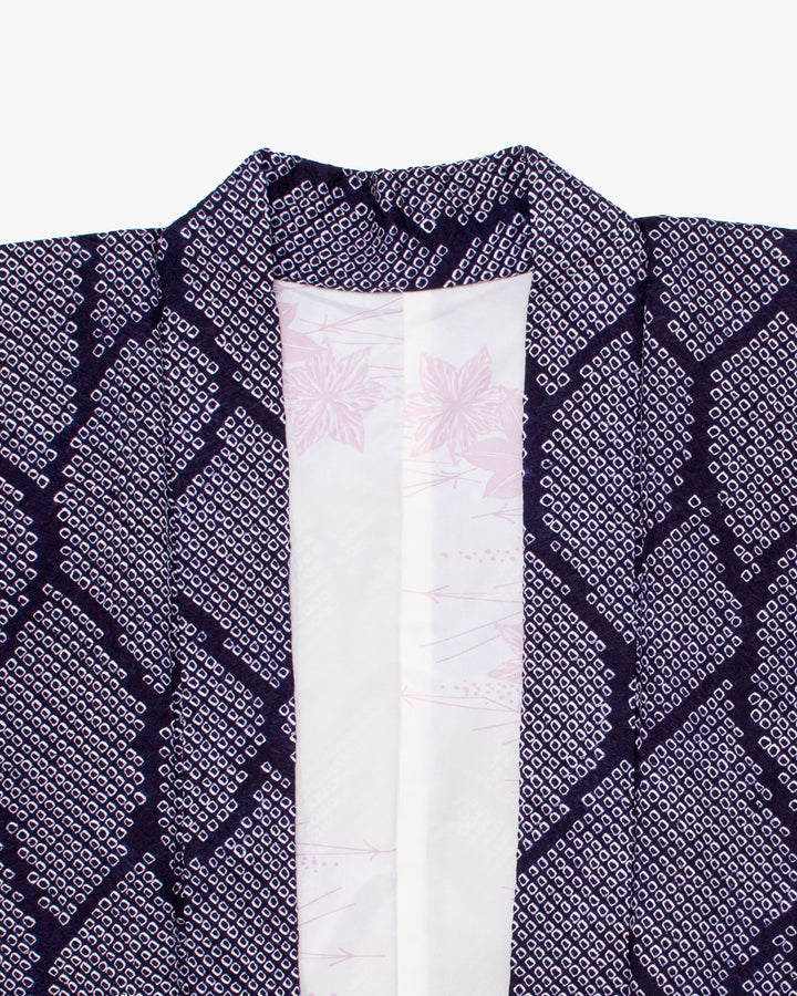Kiriko Custom, Altered Haori Jacket, Full Shibori, Ami