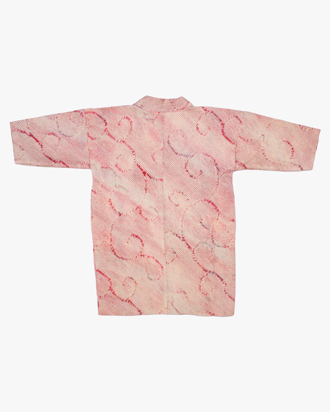 Kiriko Custom, Altered Haori Jacket, Full Shibori, Pink Karakusa