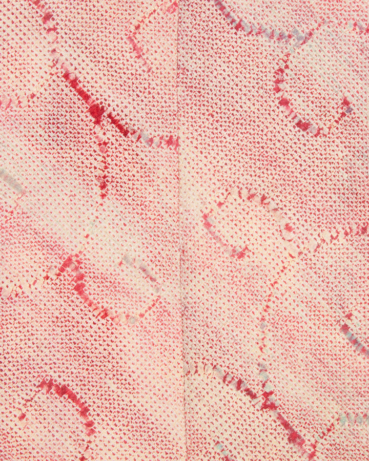 Kiriko Custom, Altered Haori Jacket, Full Shibori, Pink Karakusa