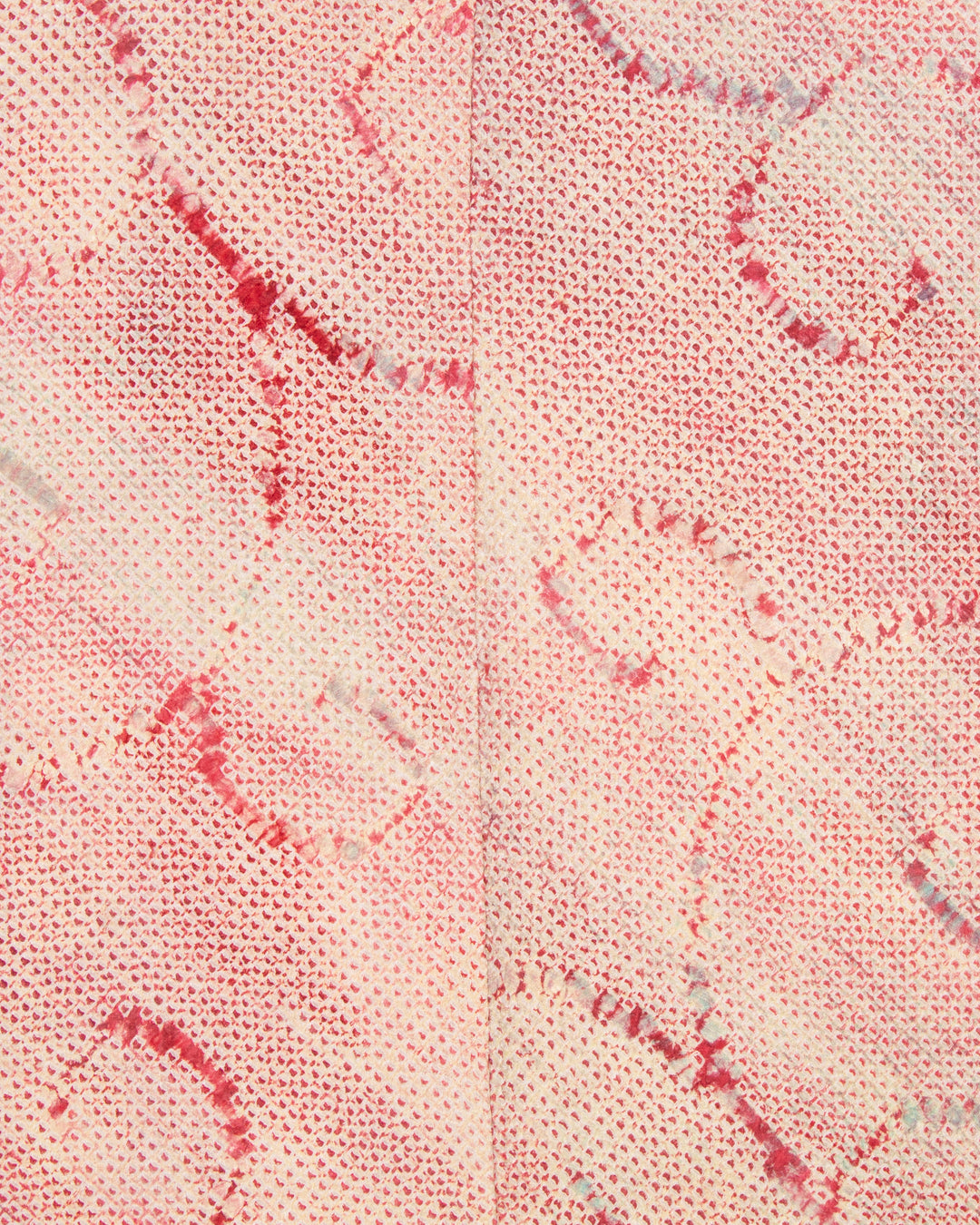 Kiriko Custom, Altered Haori Jacket, Full Shibori, Pink Karakusa