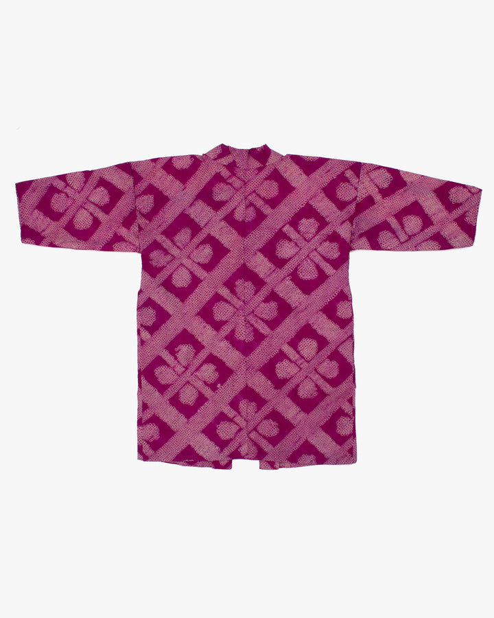 Kiriko Custom, Altered Haori Jacket, Full Shibori, Hanabishi