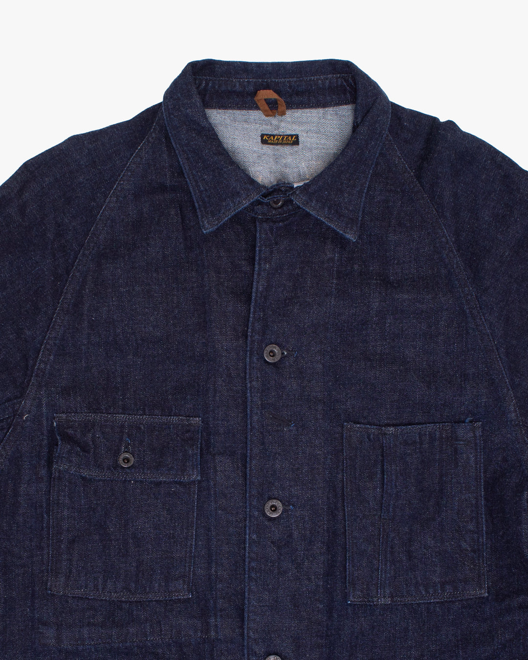 Japanese Repro Denim Chore Coat, XL, Kapital, Dark Wash with Metal Buttons