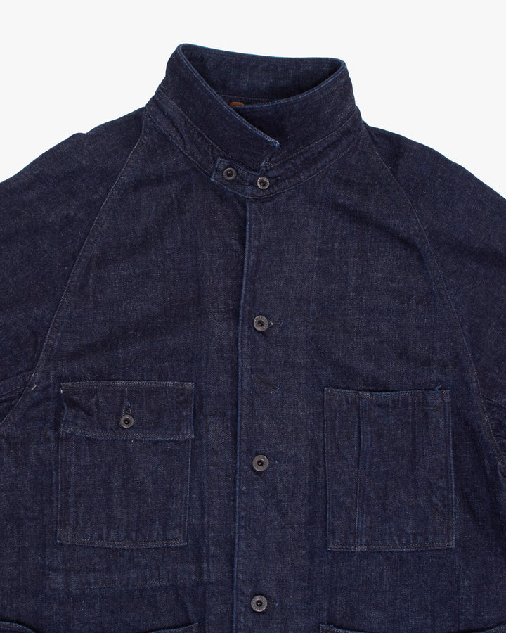 Japanese Repro Denim Chore Coat, XL, Kapital, Dark Wash with Metal Buttons