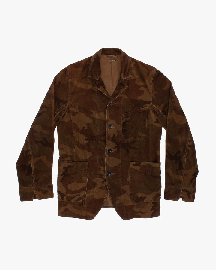 Japanese Repro Chore Coat, L, Kapital, Brown Camoflauge Corduroy