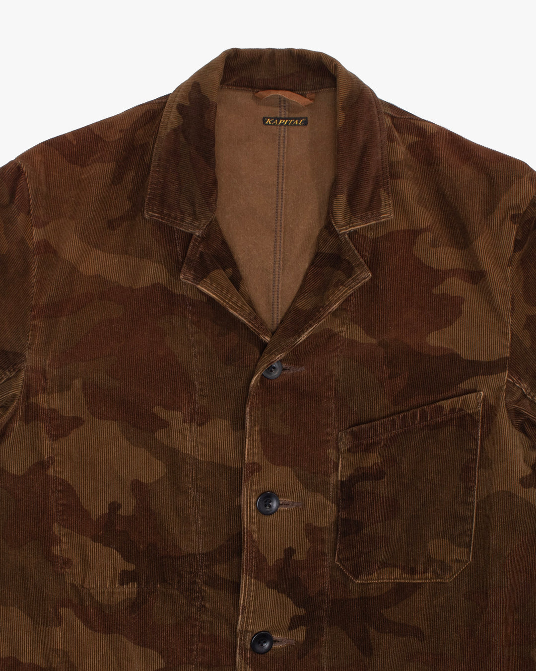 Japanese Repro Chore Coat, L, Kapital, Brown Camoflauge Corduroy