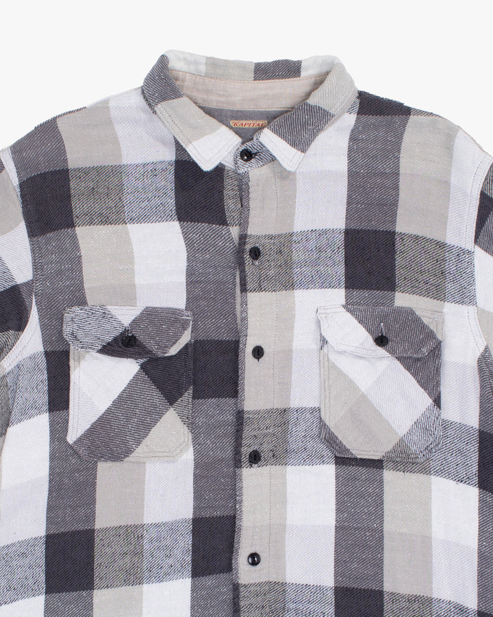 Japanese Repro Shirt, XL, Kapital, Checked White Flannel