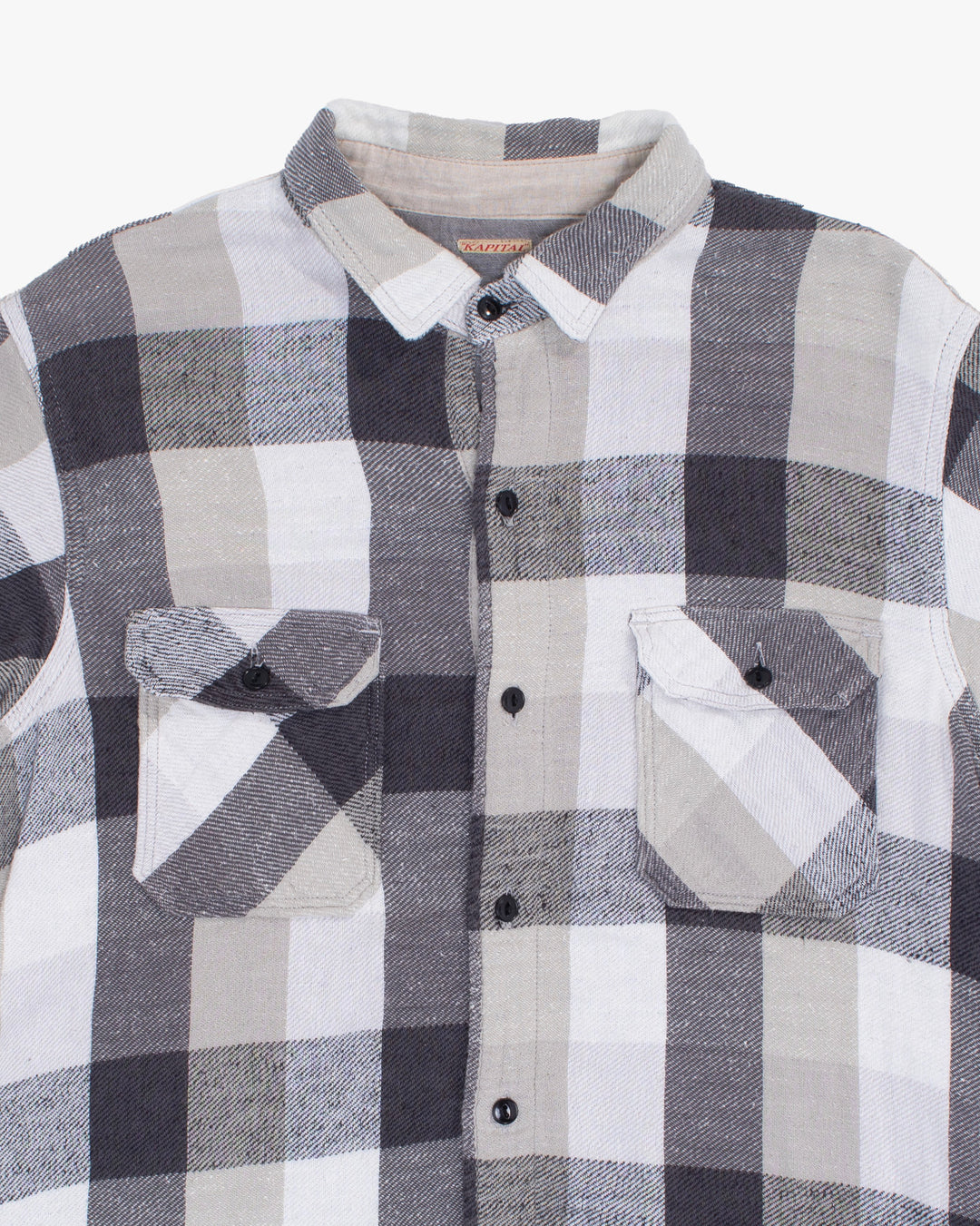 Japanese Repro Shirt, XL, Kapital, Checked White Flannel