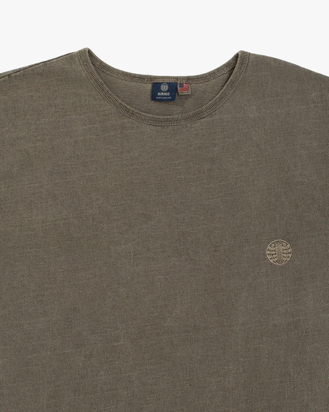 Kiriko Original Logo Embroidered T-Shirt, Green