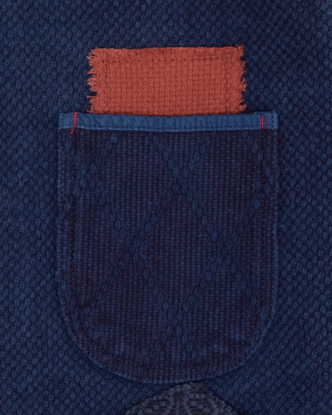 Kiriko Custom Patched Sashiko Mandarin Collar Jacket