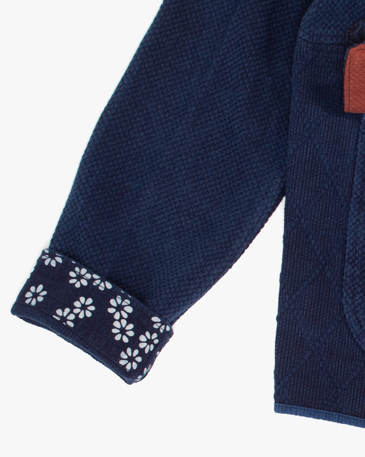 Kiriko Custom Patched Sashiko Mandarin Collar Jacket