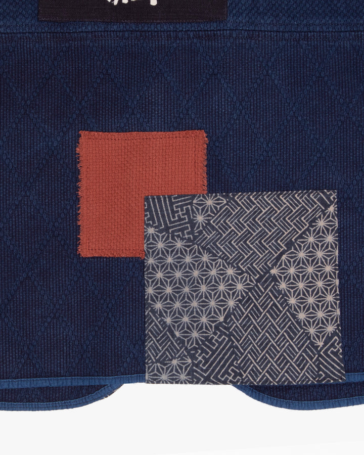 Kiriko Custom Patched Sashiko Mandarin Collar Jacket