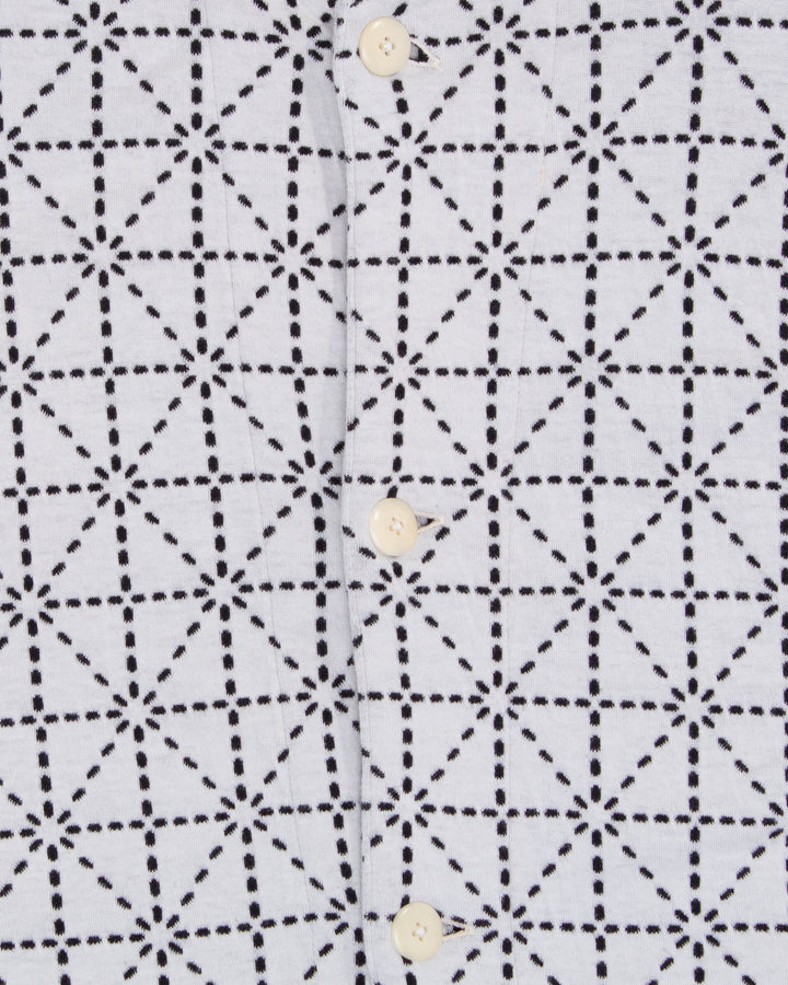 Japanese Repro Chore Coat, XL, Kapital, White with Black Geometric Pattern