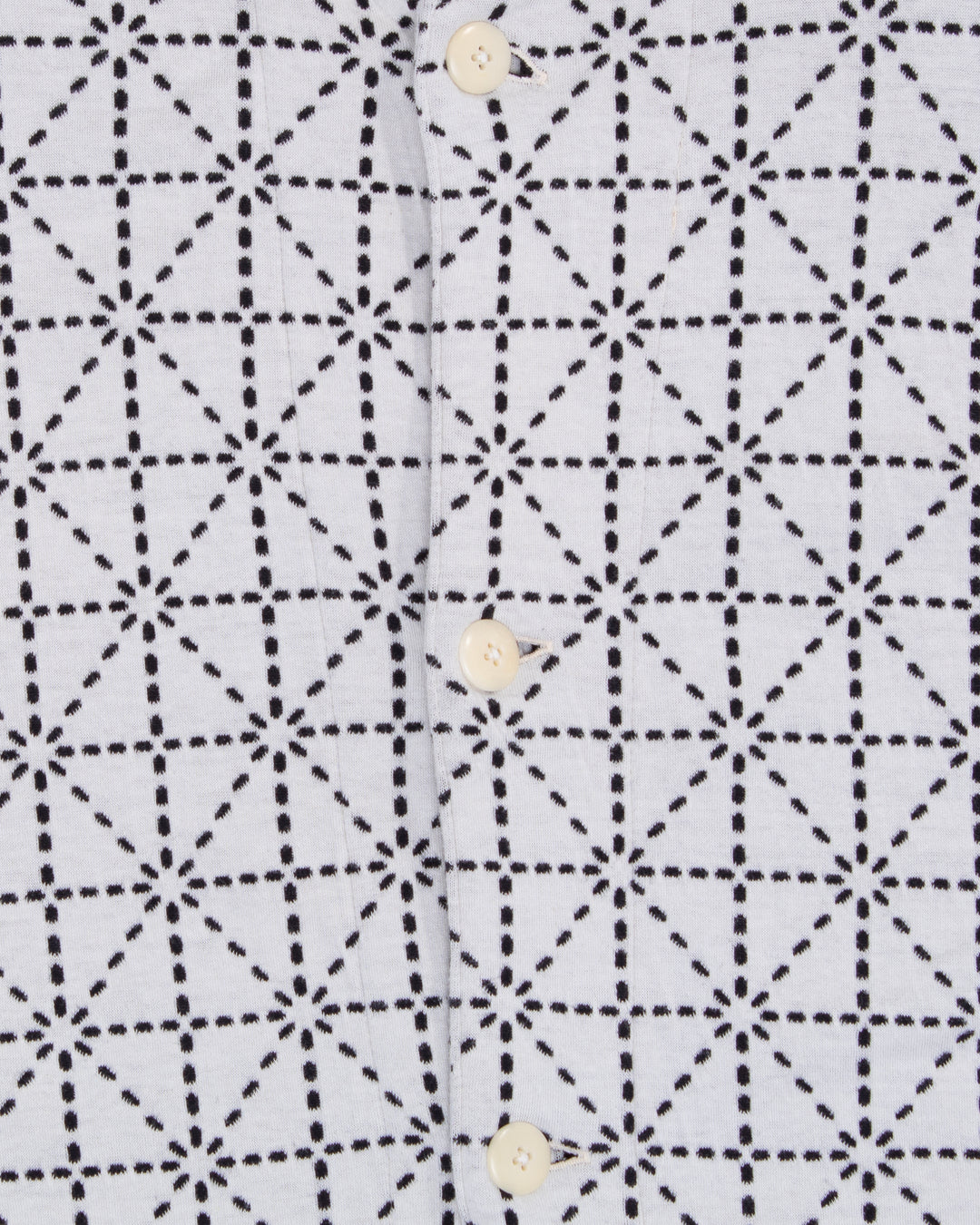 Japanese Repro Chore Coat, XL, Kapital, White with Black Geometric Pattern