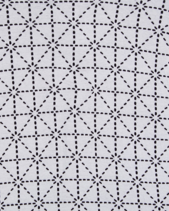 Japanese Repro Chore Coat, XL, Kapital, White with Black Geometric Pattern