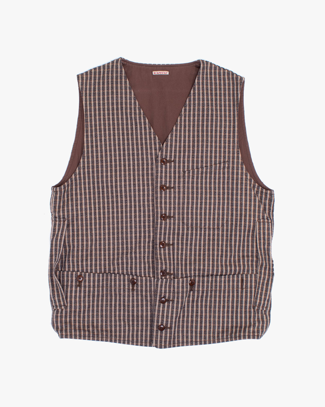 Japanese Repro Vest, L, Kapital, Brown