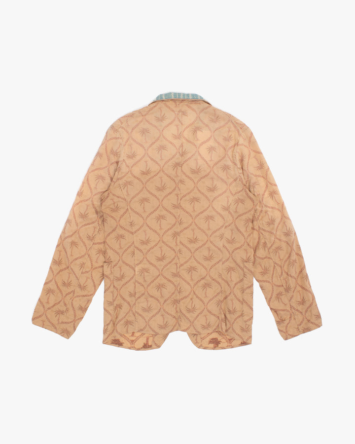 Japanese Repro Shirt, L, Kapital, Burnt Orange with Palm Trees
