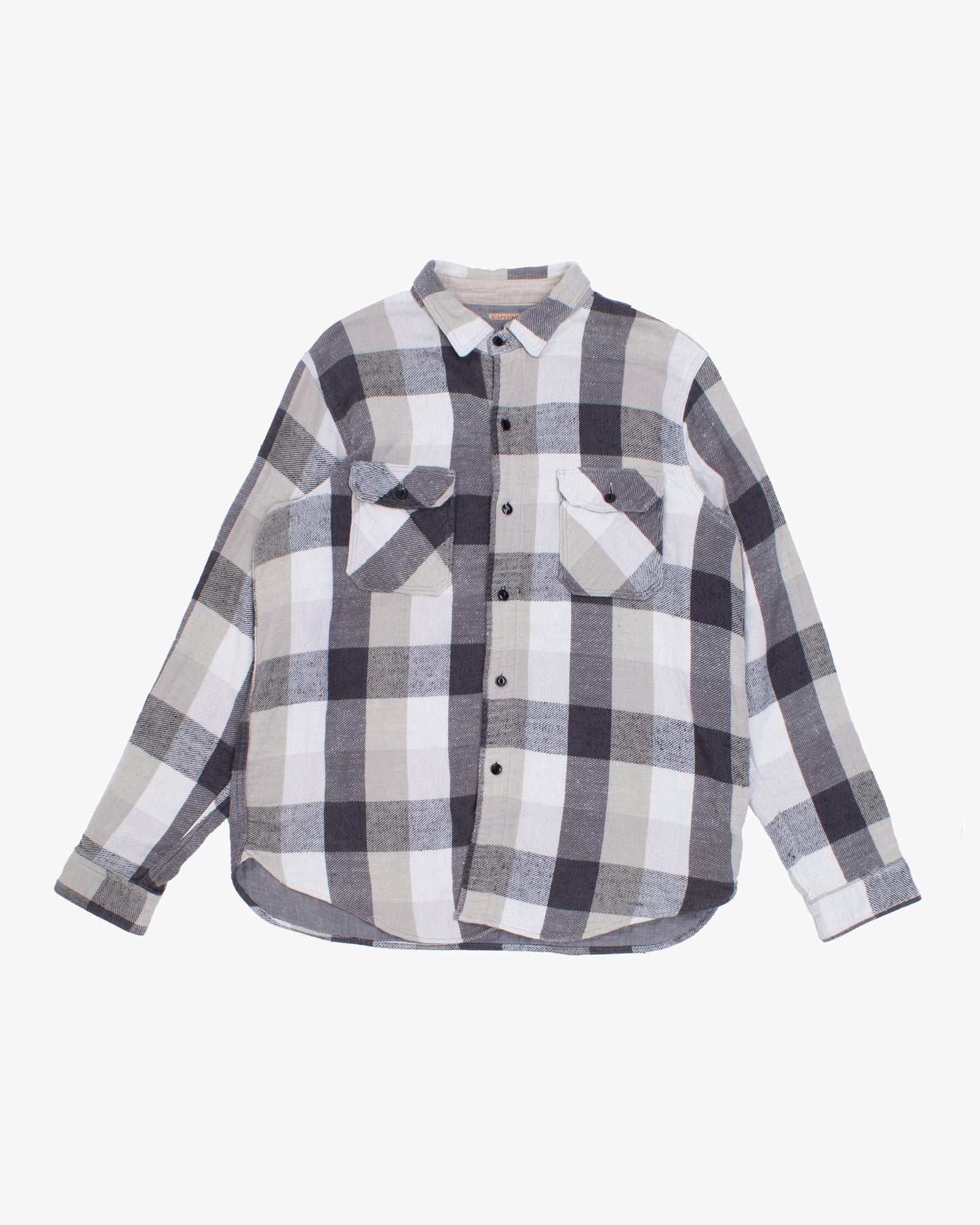 Japanese Repro Shirt, XL, Kapital, Checked White Flannel