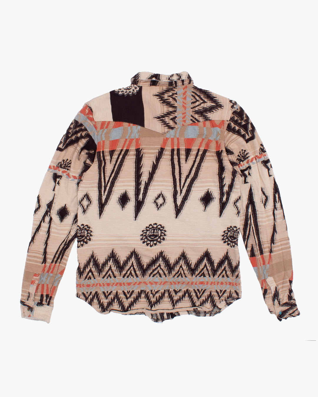 Japanese Repro Shirt, XL, Kapital, Cream with Geometric Details