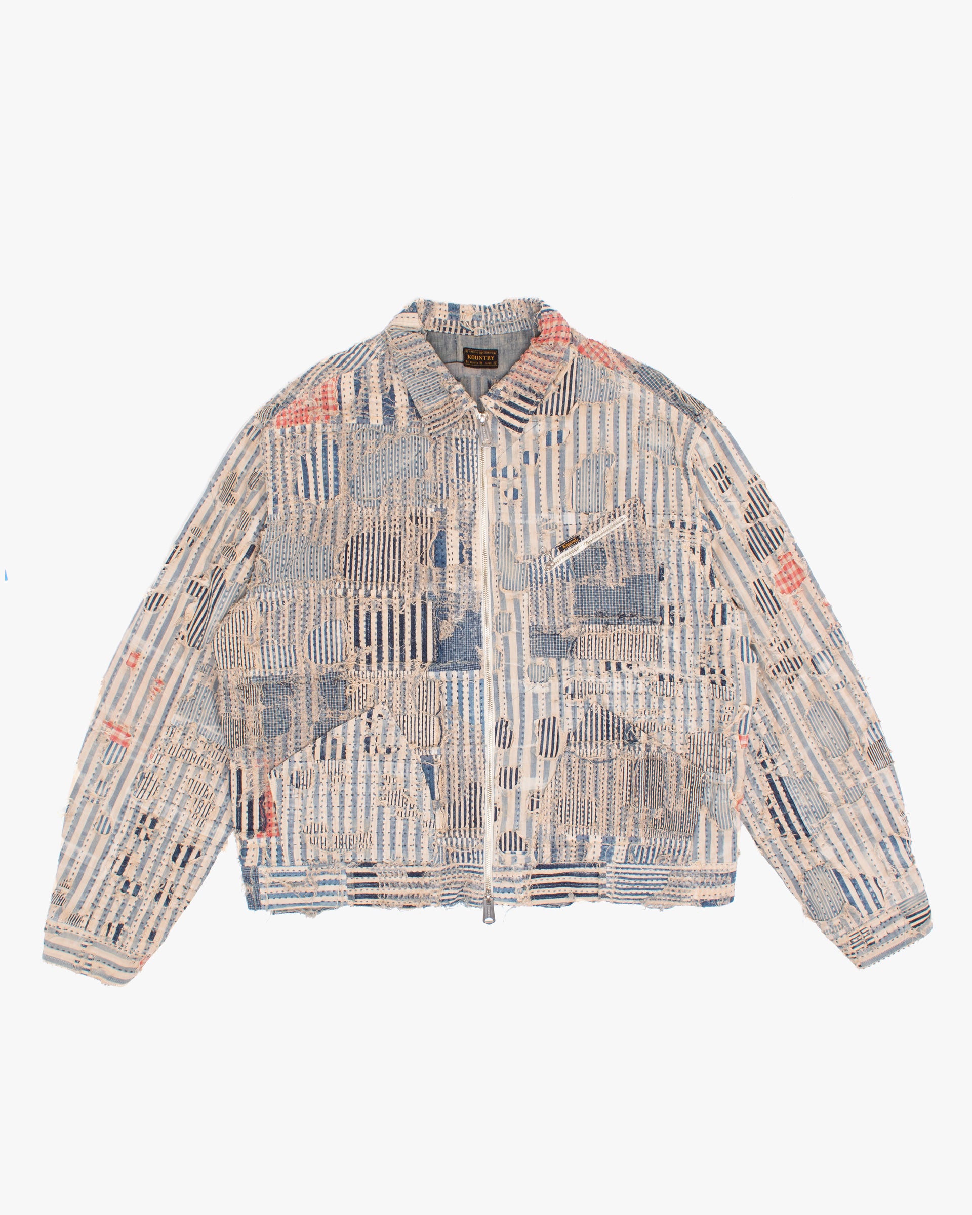 Japanese Repro Denim Jacket, XL, Kapital, Patched Boro, White