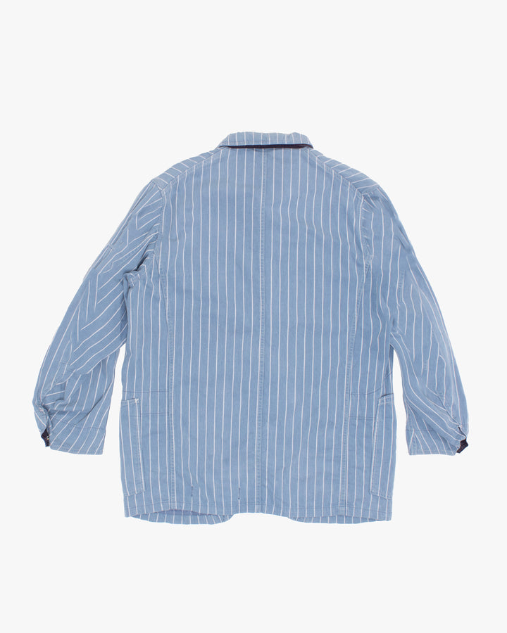 Japanese Repro Chore Coat, L, Kapital, Blue with White Stripes