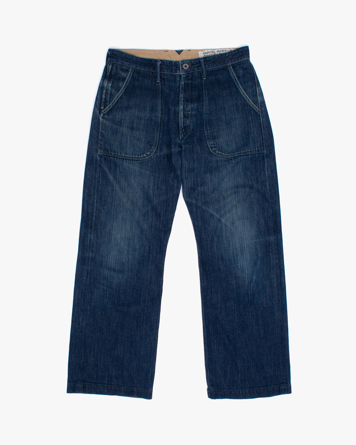 Japanese Repro Straight Pants, M, Kapital, Dark Blue