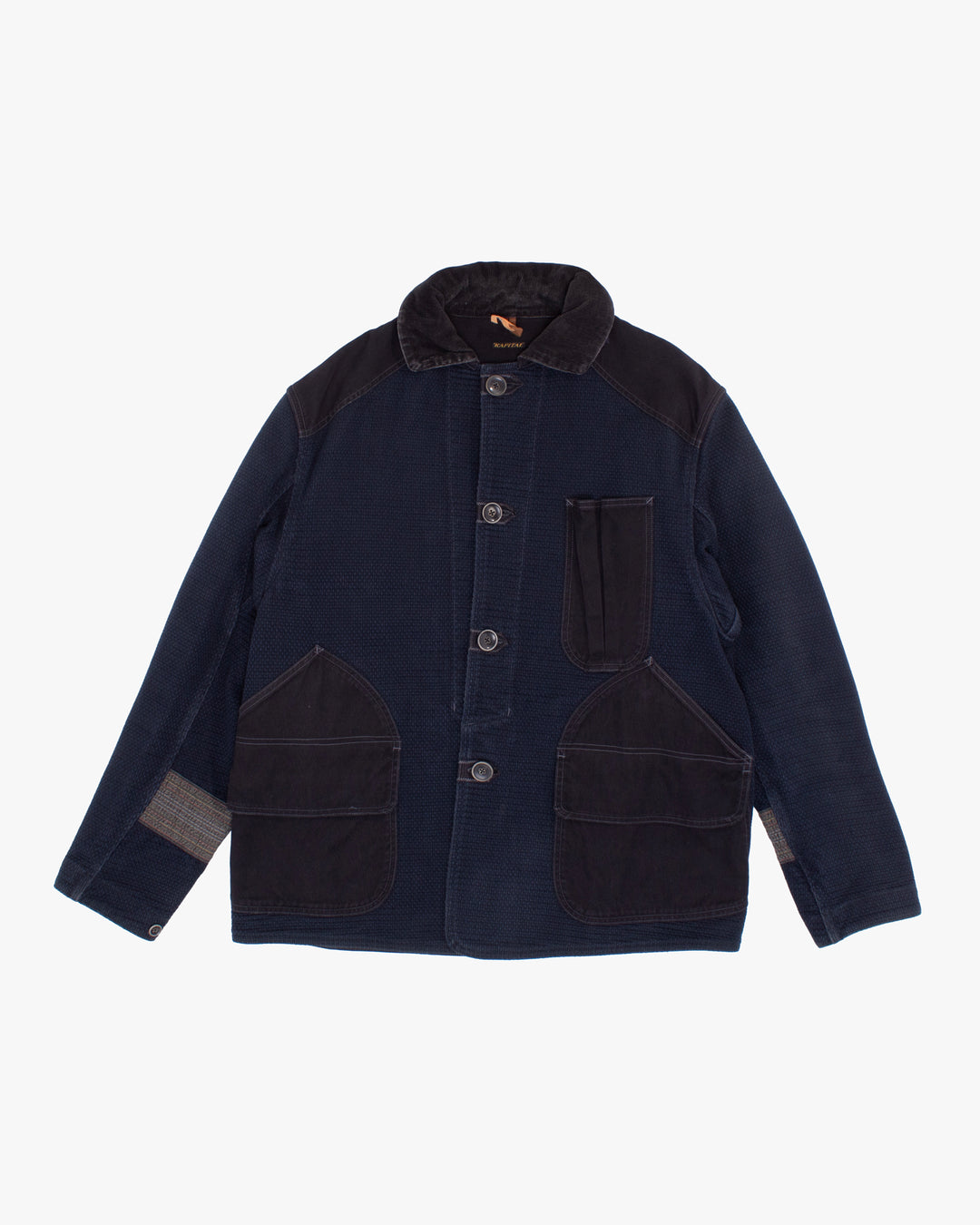 Japanese Repro Chore Coat, L, Kapital, Navy with Dark Denim Accents