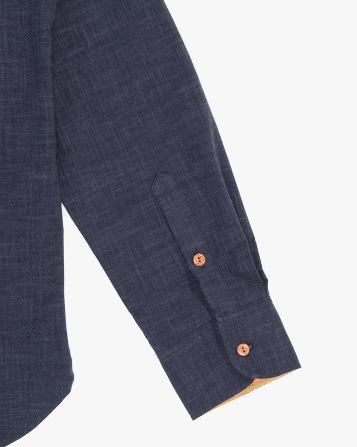 Kiriko Original Button-Up Shirt, Long Sleeve, Indigo Split Small Multi