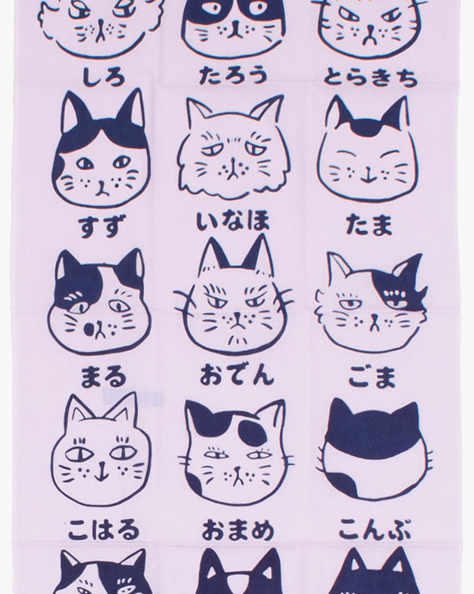 Tenugui, Chusen-Zome, Cat