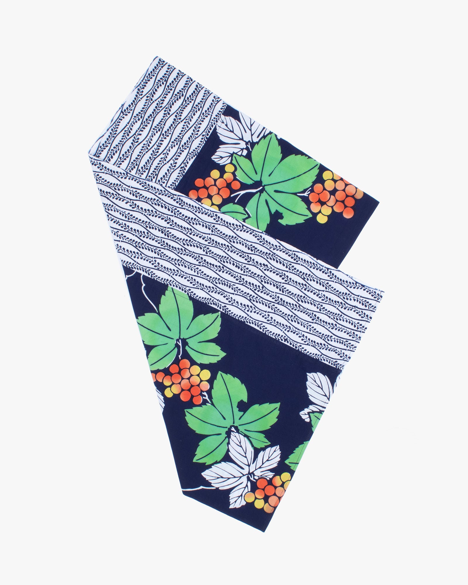 Kiriko Original Scarf, Split Yukata, Wide, Grapes