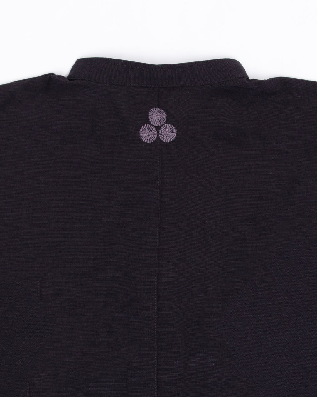 Wa-Modern, Long Sleeve Button Up Tunic, Embroidered, Black