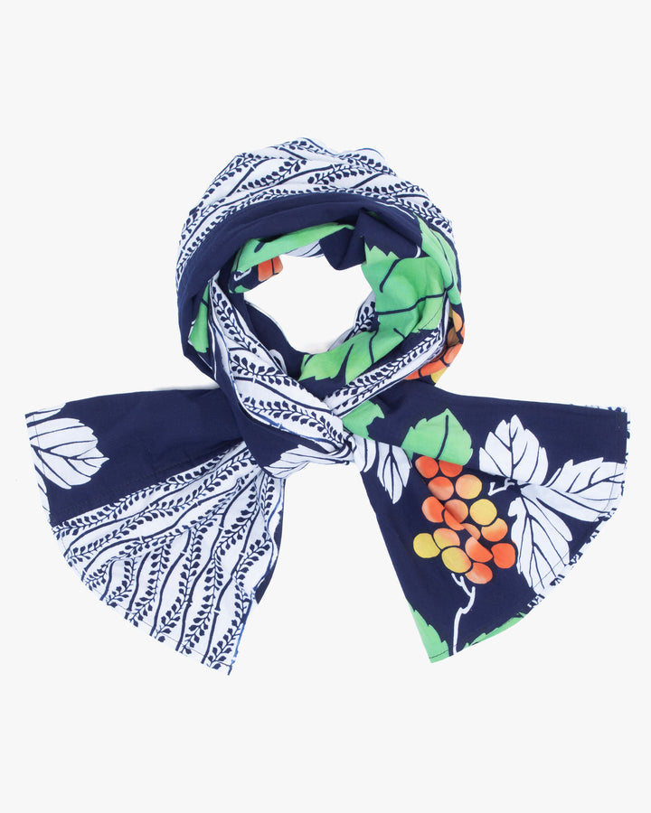 Kiriko Original Scarf, Split Yukata, Wide, Grapes