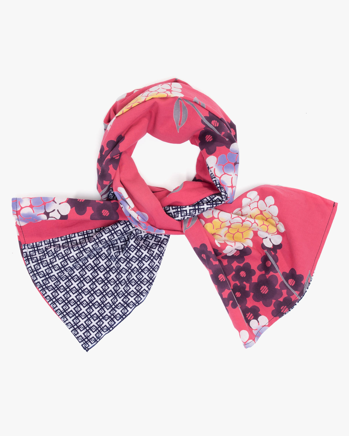 Kiriko Original Scarf, Split Yukata, Wide, Multicolor Hydrangea