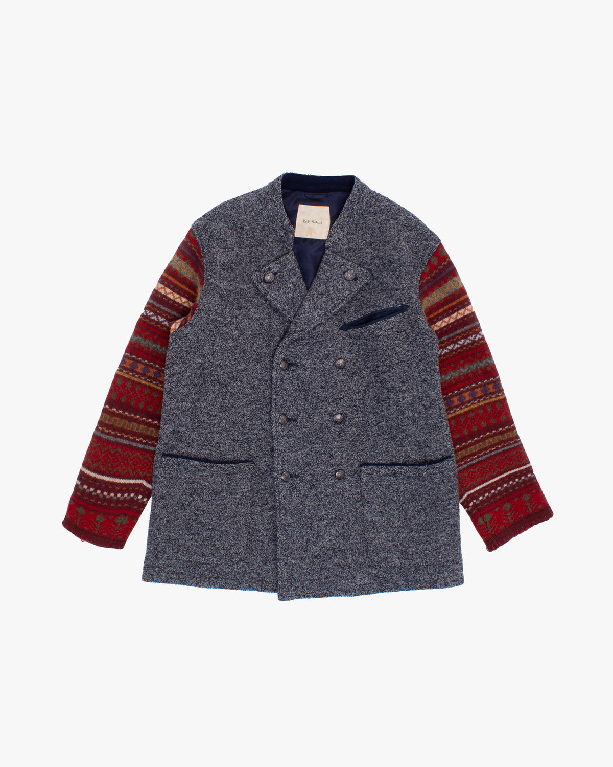 Japanese Repro Jacket, Karl Helmut, Unknown Size Tag, Navy Mix Gray Wool