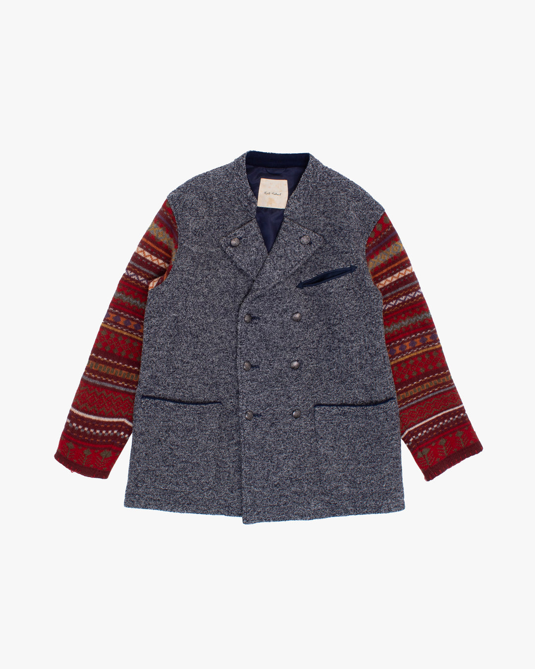 Japanese Repro Jacket, Karl Helmut, Unknown Size Tag, Navy Mix Gray Wool