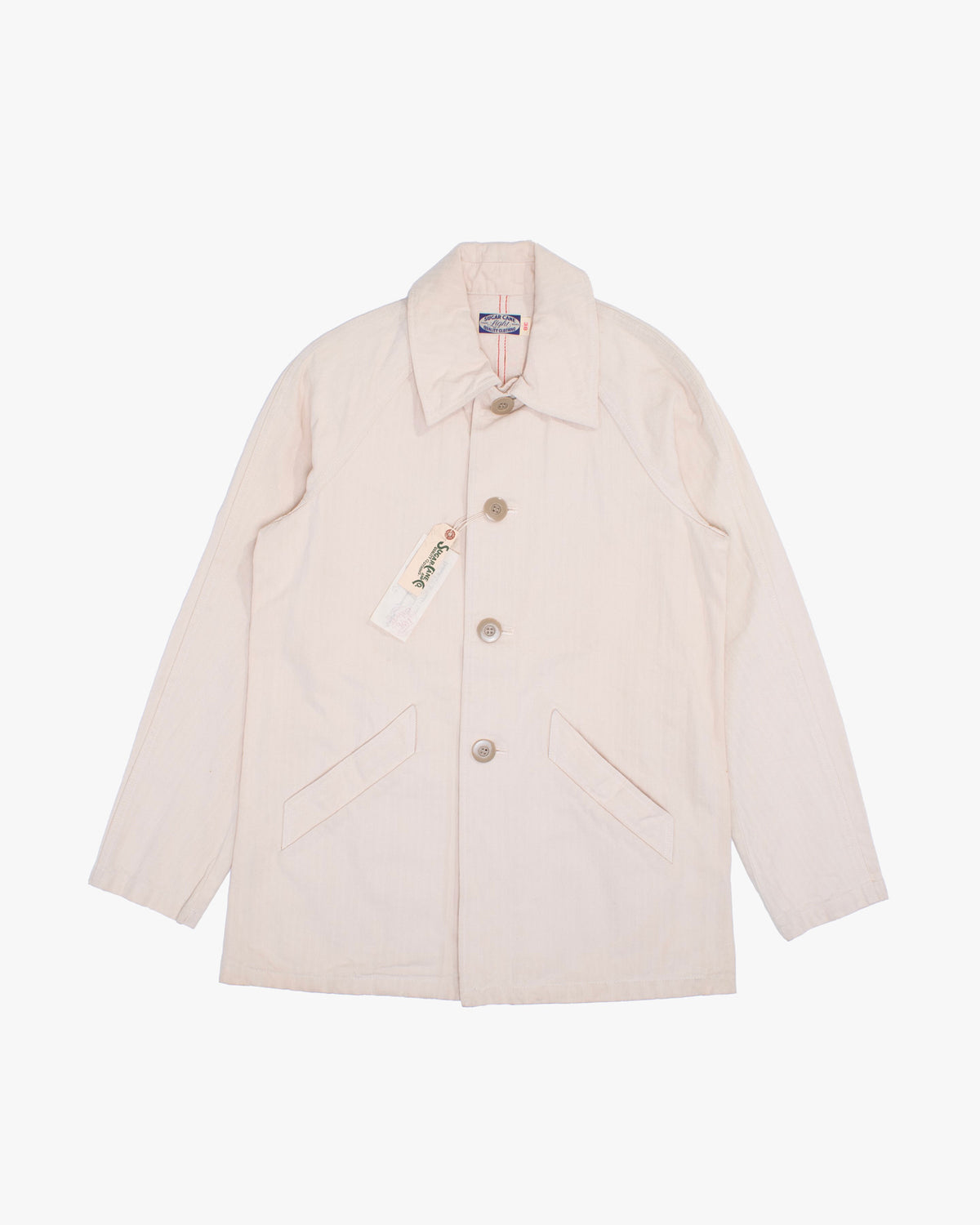 Japanese Repro Jacket, Sugar Cane & Co., M, Off-White Cotton Jacket